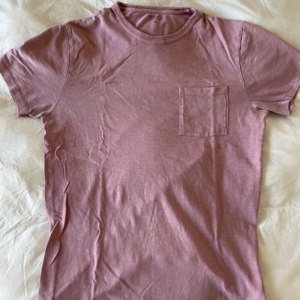 J. Crew mens short sleeve tee shirt, garment dyed
